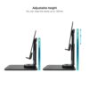Soporte tooq plegable para tablet hasta 12.9 pulgadas negro - Imagen 3