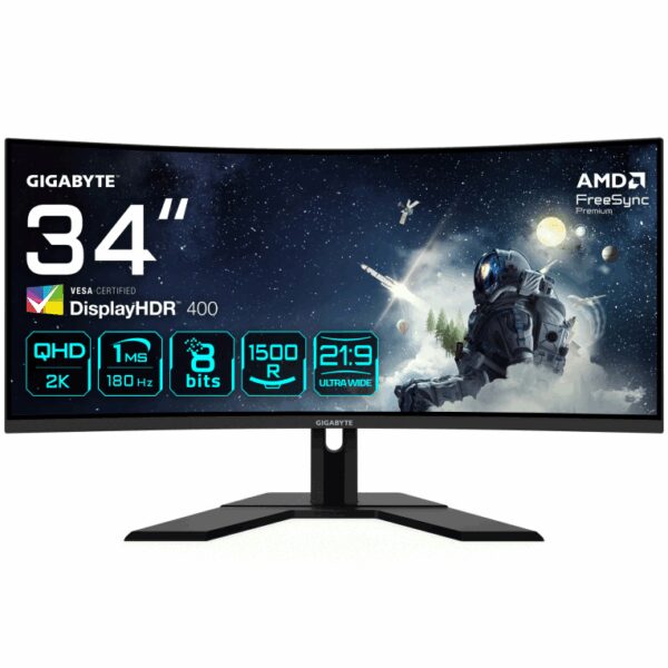 Monitor gaming gigabyte g34wqcp 34 pulgadas 3440x1440 va 1500r