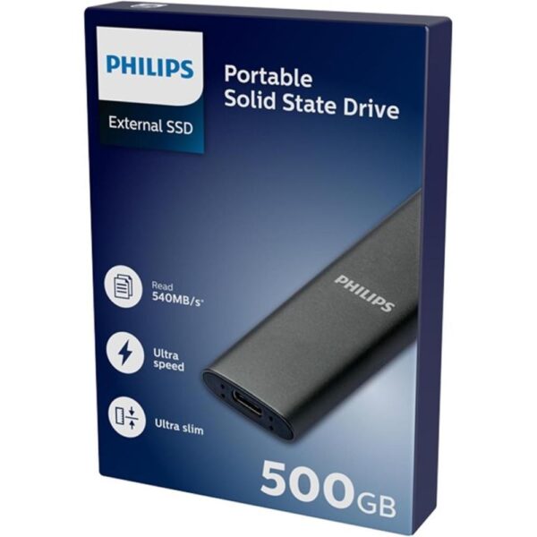 Disco duro externo ssd philips  fm50ss030p 500gb m.2 usb tipo c - Imagen 3