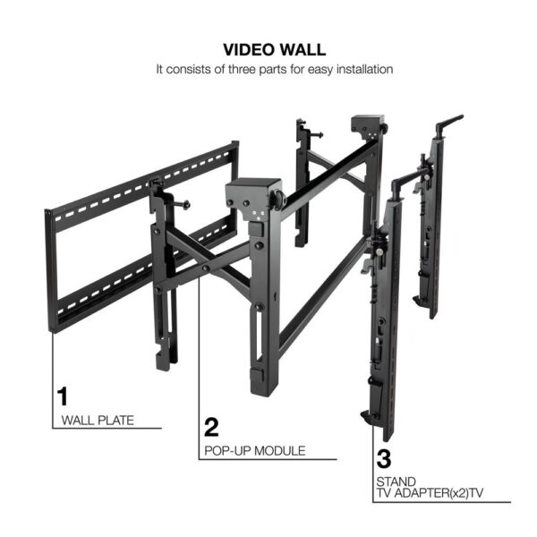 Soporte de pared tooq vesa hasta 70 pulgadas 800x400mm max 70kg - Imagen 2
