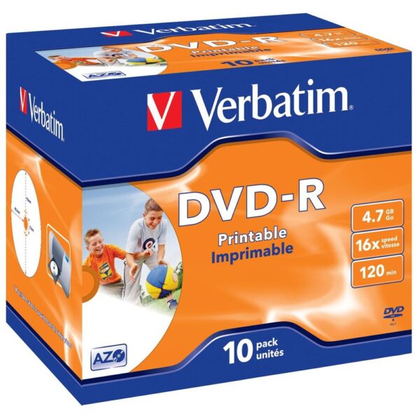 Verbatim dvd - r 4.7gb 16x tarrina 10uds imprimible - Imagen 2