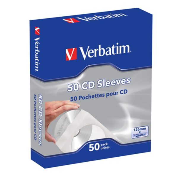 Fundas de papel verbatim para cd pack de 50 unidades - Imagen 2