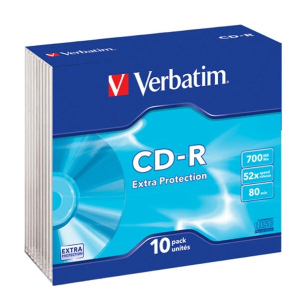 Verbatim cd - r 700mb 52x tarrina 10 unidades slim - Imagen 2