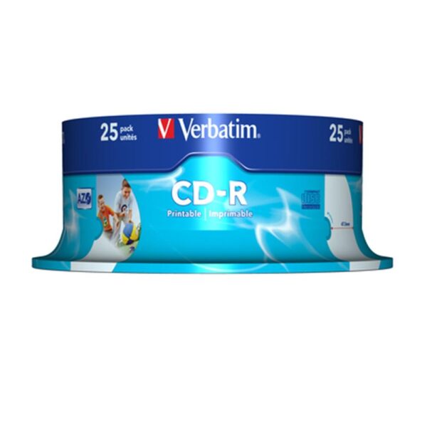 Verbatim cd - r 700mb 52x tarrina 25 unidades printable - Imagen 2