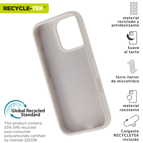 Funda muvit recycletek liquid silicone para apple iphone 16 pro nude - Imagen 2