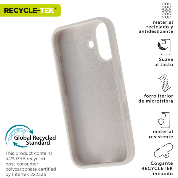 Funda muvit recycletek liquid silicone para apple iphone 16 nude - Imagen 2