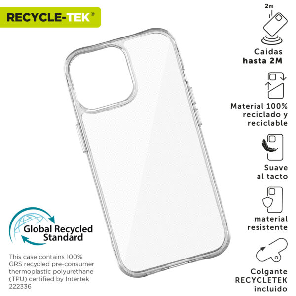 Funda muvit shockproof 2m para apple iphone 16 pro max transparente - Imagen 2