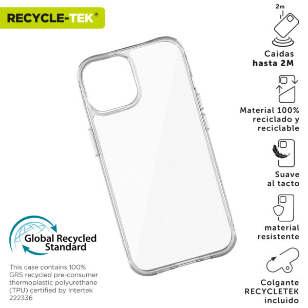 Funda muvit shockproof 2m para apple iphone 16 pro transparente - Imagen 2