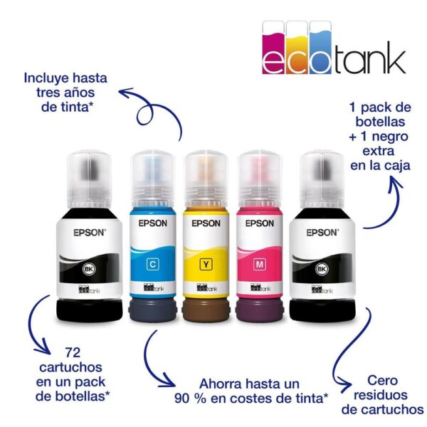 Multifunción epson inyeccion color ecotank et - 4856 a4 - Imagen 2