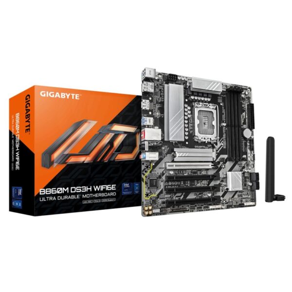 Placa base gigabyte b860m ds3h wifi6e matx -  4x ddr5 -  lga1851