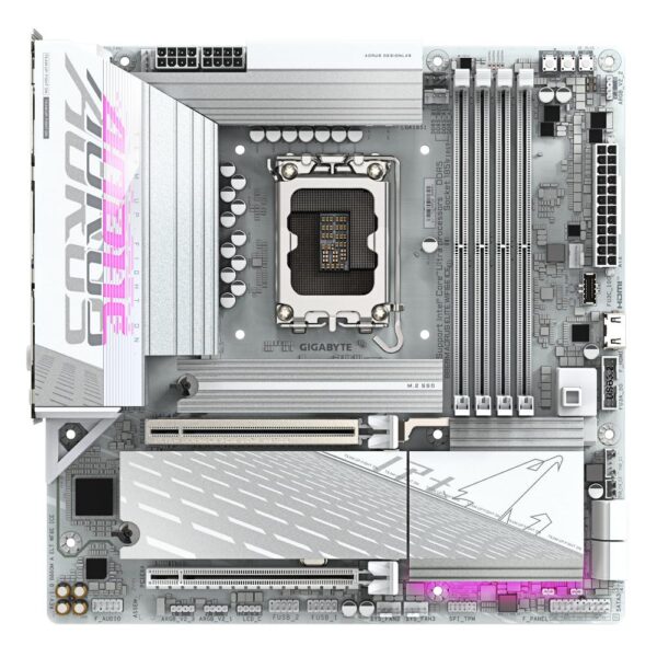 Placa base gigabyte b860m aorus elite wifi6e ice matx -  4x ddr5 lga1851 - Imagen 2