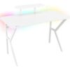 Mesa gaming genesis holm 320 rgb blanca carbono - Imagen 2