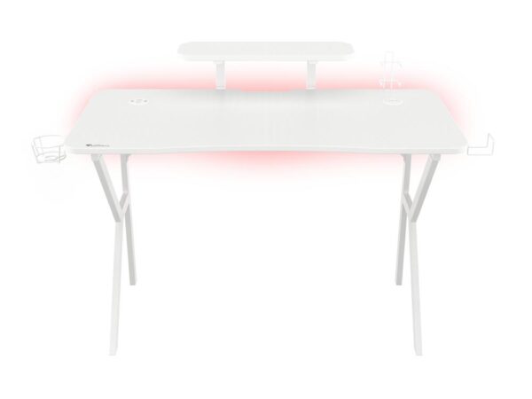 Mesa gaming genesis holm 320 rgb blanca carbono - Imagen 3