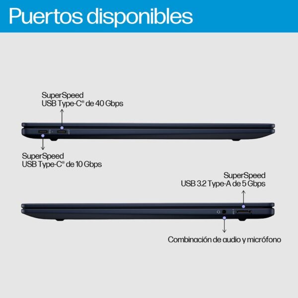 Portatil hp elitebook ultra g1q x1e - 78 - 100 32gb ssd 1tb 14 pulgadas - Imagen 2