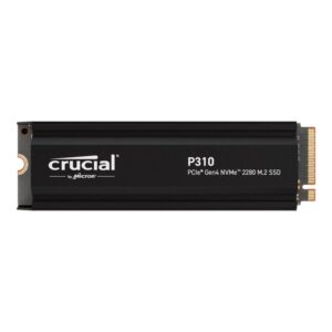 Disco duro interno solido ssd crucial p310 2tb m.2 nvme pci express 4.0 heatsink