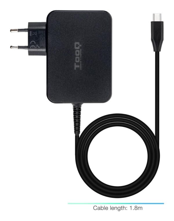 Cargador de pared tooq tqlc - usbcgan100pd 100w usb tipo c negro - Imagen 2