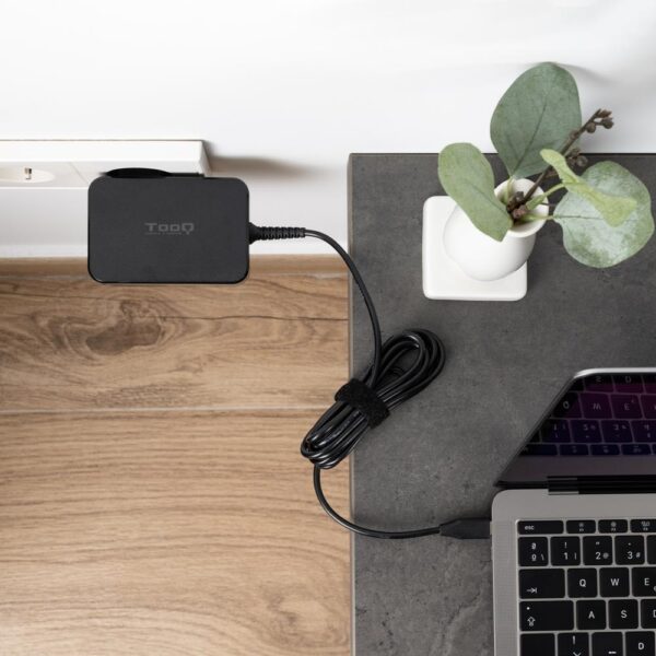 Cargador de pared tooq tqlc - usbcgan100pd 100w usb tipo c negro - Imagen 3