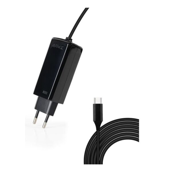 Cargador de pared tooq tqlc - usbcgan100pd - c 100w usb tipo c negro