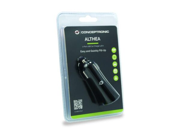 Cargador de coche conceptronic cusbcar4a 2x usb tipo a - Imagen 3