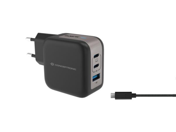 Cargador de pared conceptronic althea17b 67w 2x usb tipo c 1x usb tipo a - Imagen 2