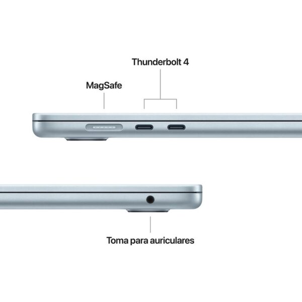 Portatil apple macbook air 15 apple m4 16gb ssd 256gb 15.3 pulgadas - Imagen 3