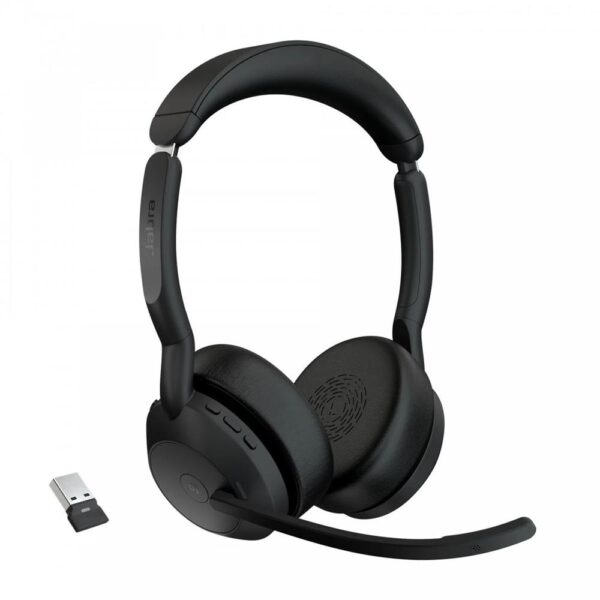 Auriculares jabra evolve2 55 ms stereo inalambrico negro - Imagen 2