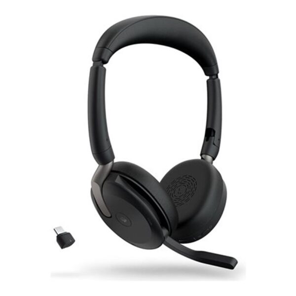 Auriculares jabra evolve2 65 flex ms stereo inalambrico negro - Imagen 3