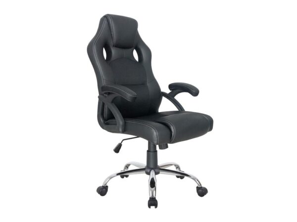 Silla de oficina equip 651016 negra respaldo acolchado ergonomica - Imagen 2