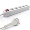 Regleta ewent 5 tomas shucko interruptor y enchufe plano - Imagen 3