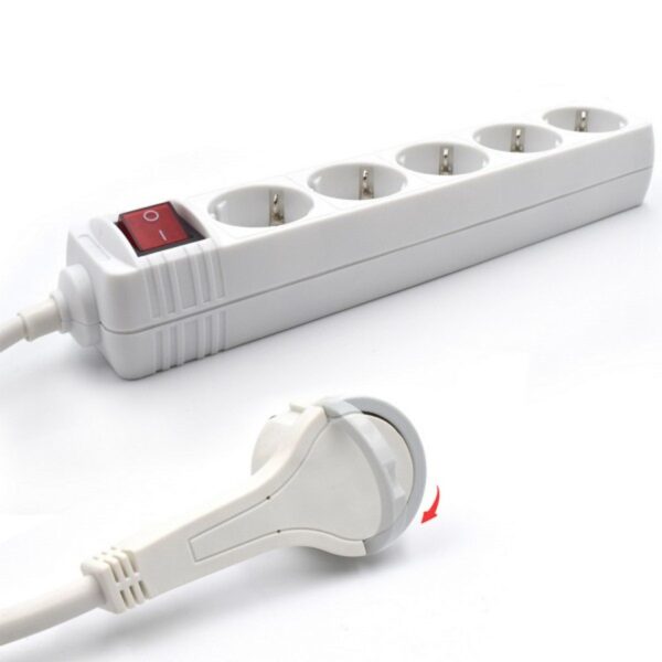 Regleta ewent 5 tomas shucko interruptor y enchufe plano - Imagen 3