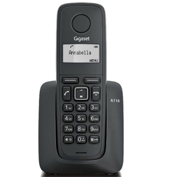 Telefono fijo inalambrico gigaset a116 negro 50 numeros agenda - Imagen 2