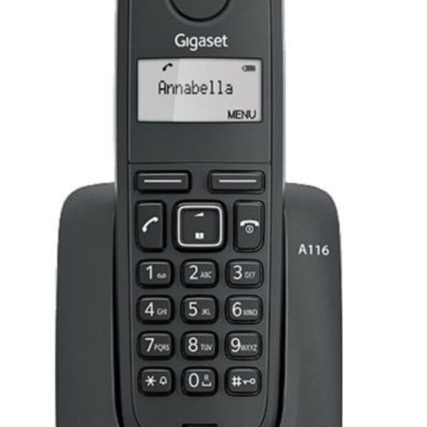 Telefono fijo inalambrico gigaset a116 negro 50 numeros agenda - Imagen 3
