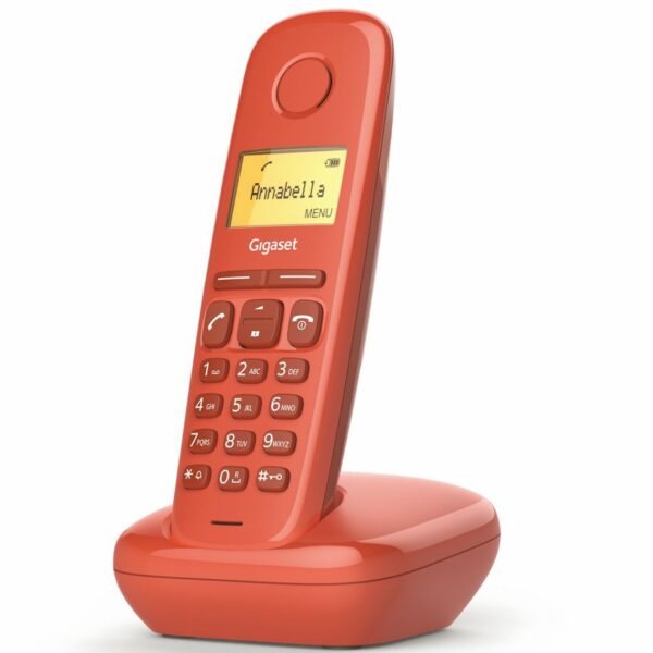Telefono fijo inalambrico gigaset a170 rojo 50 numeros agenda -  10 tonos - Imagen 2