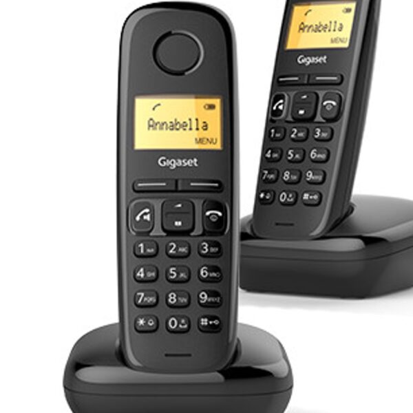 Telefono fijo inalambrico gigaset a270 duo negro 80 numeros agenda -  10 tonos -  manos libres - Imagen 2