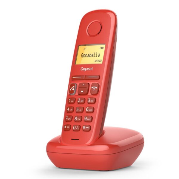 Telefono fijo inalambrico gigaset a270 rojo 80 numeros agenda -  10 tonos - Imagen 3