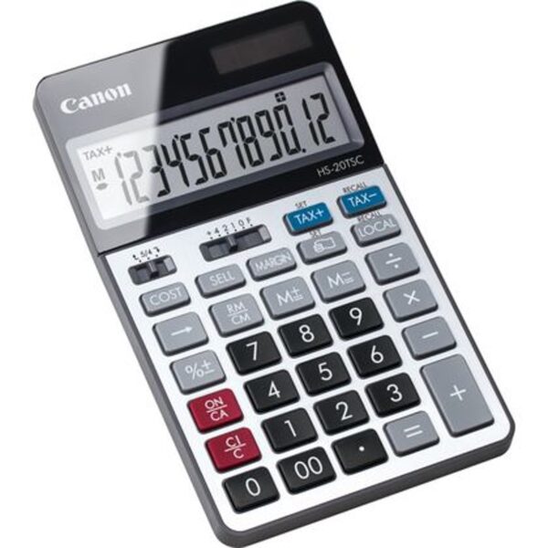 Calculadora canon sobremesa hs - 20tsc -  12 digitos -  alimentacion solar y pila reemplazable - Imagen 2