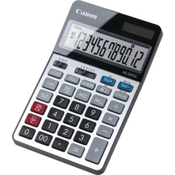 Calculadora canon sobremesa hs - 20tsc -  12 digitos -  alimentacion solar y pila reemplazable - Imagen 3