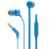 Auriculares intrauditivos jbl t110 blue - pure bass - drivers 9mm - cable plano - manos libres - Imagen 2