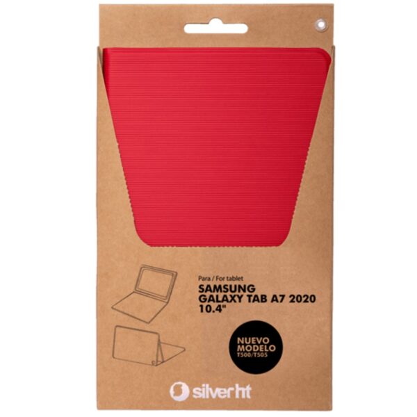 Funda silver ht para tablet samsung tab a7 10.4 pulgadas 2020 t500 - t505 roja - Imagen 3