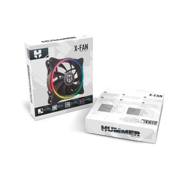 Ventilador de caja nox x - fan 120mm argb - Imagen 2