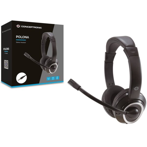 Auricular conceptronic polona02b  - jack 3.5mm - microfono - control volumen - Imagen 3