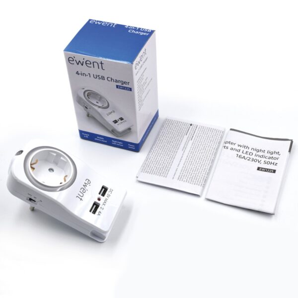 Cargador ewent usb 4 en 1 2.4a - Imagen 3