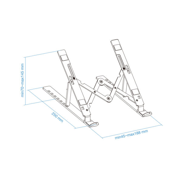 Soporte - base elevador tooq para portatil tablets libros - Imagen 3