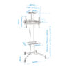 Soporte de suelo tooq para pantalla tv 37 pulgadas - 70 pulgadas negro fs1470m - b - Imagen 3