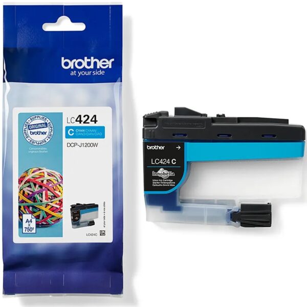 Cartucho tinta brother lc424c cian 750 paginas - Imagen 3