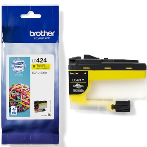 Cartucho tinta brother lc424y amarillo 750 paginas - Imagen 3