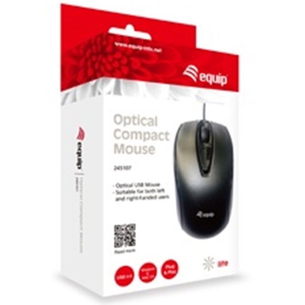 Mouse raton compact equip life optico usb 1000 dpi negro - Imagen 3