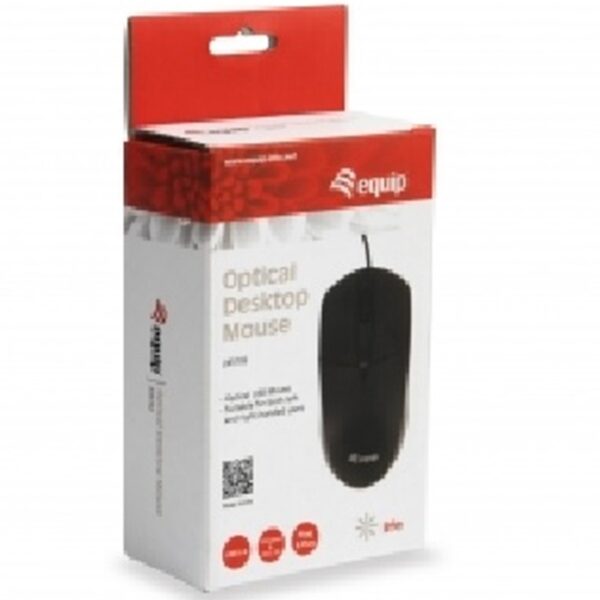 Mouse raton equip life 2 botones optico usb negro 1000dpi - Imagen 3