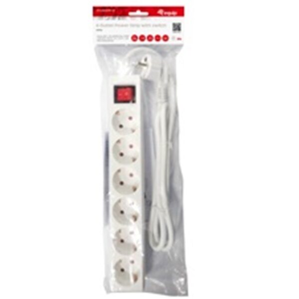 Regleta equip con 6 tomas cable de red de 1.5 metros y boton de apagado encendido - Imagen 3