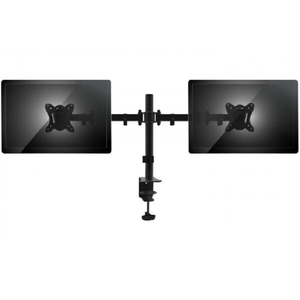 Soporte pantalla equip para mesa dos brazos 2 pantallas  13 pulgadas - 27 pulgadas  de brazo   inclinable  y giratorio 360º max. vesa 100x100 hata 8kg - Imagen 2